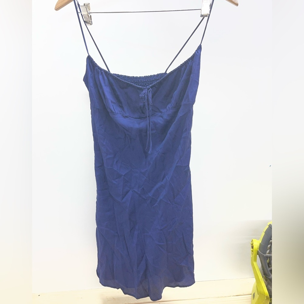 PINK Victoria's Secret Deep Blue Mini Slip Dress
